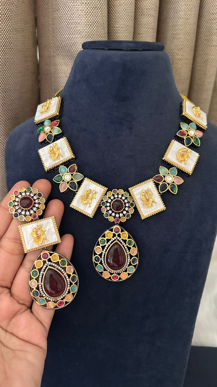 Moissanite Kundan Set